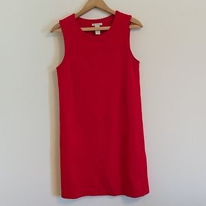 White and Warren Red Sheath Dress